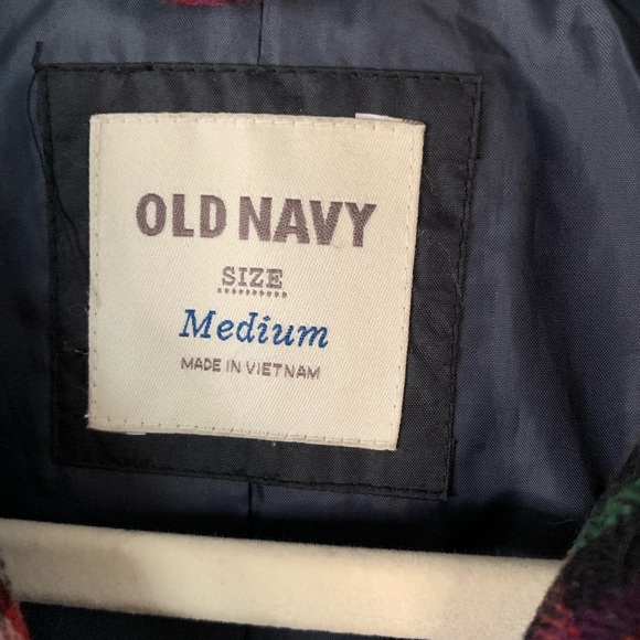 Old Navy Vibrant Plaid Pea Coat - Picture 8 of 9